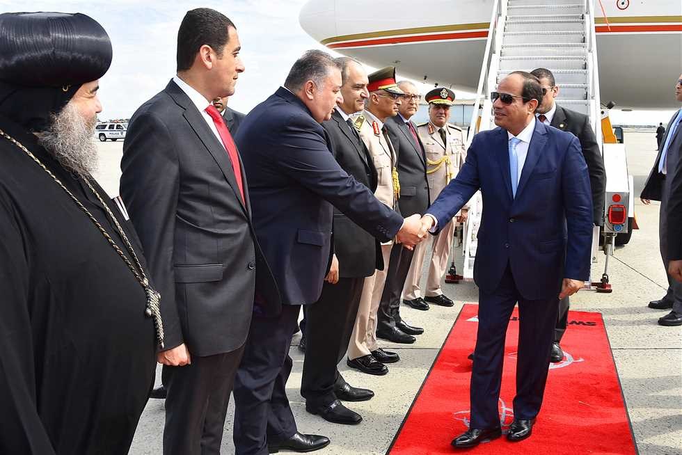 لحظة وصول الرئيس السيسي نيويورك