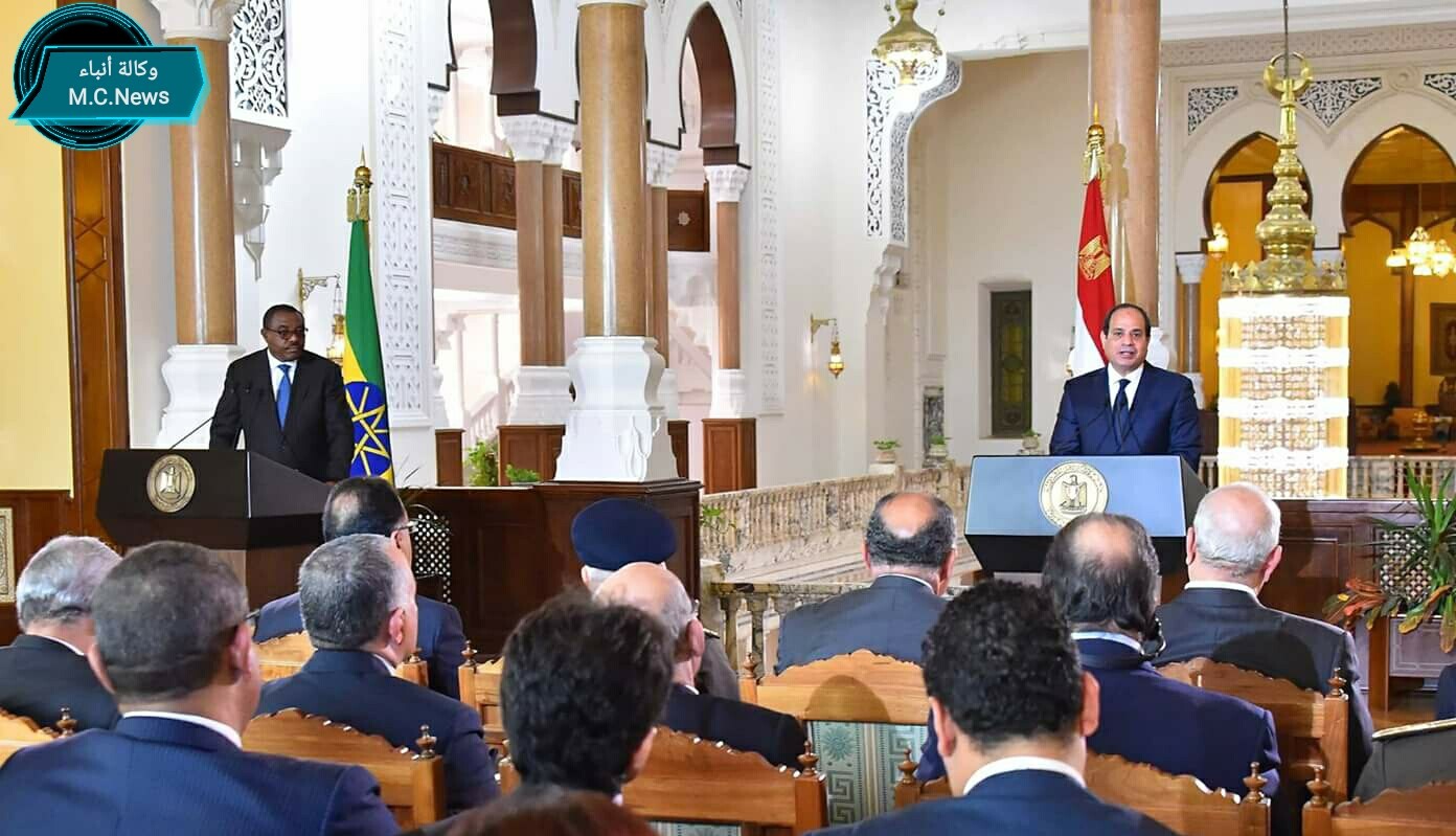 مؤتمر صحفى للرئس السيسي مع رئيس وزراء إثيوبيا