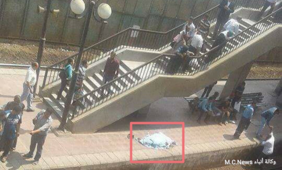 جثة الشاب المنتحر أسفل عجلات مترو شبرا الخيمة
