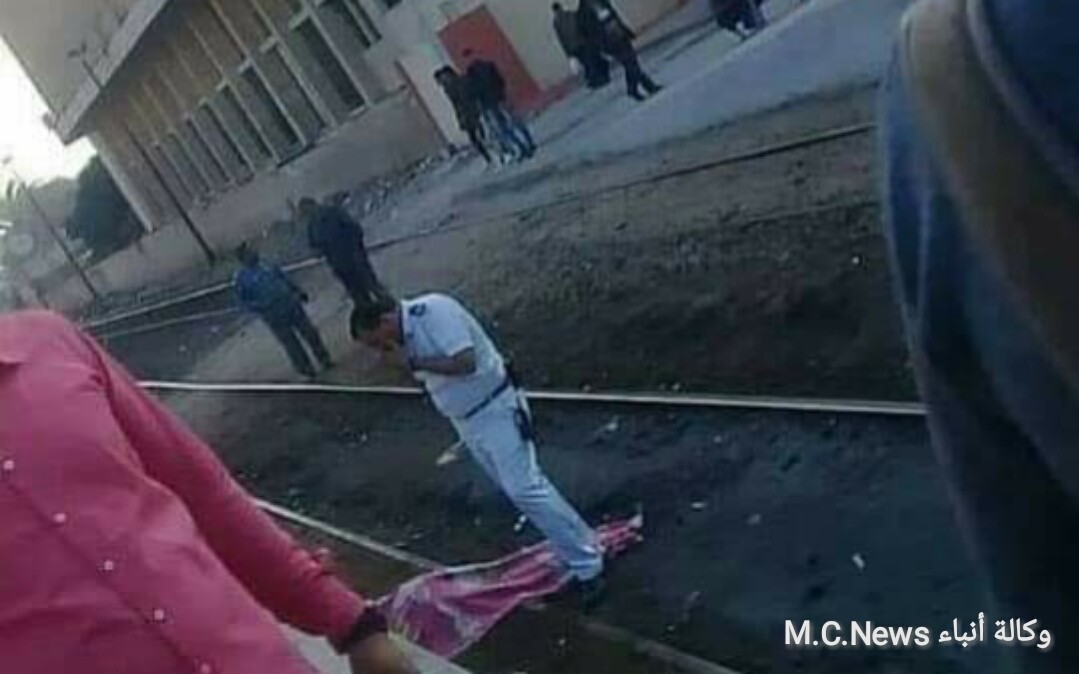 صورة الضحية عقب مصرعها على قضبان القطار