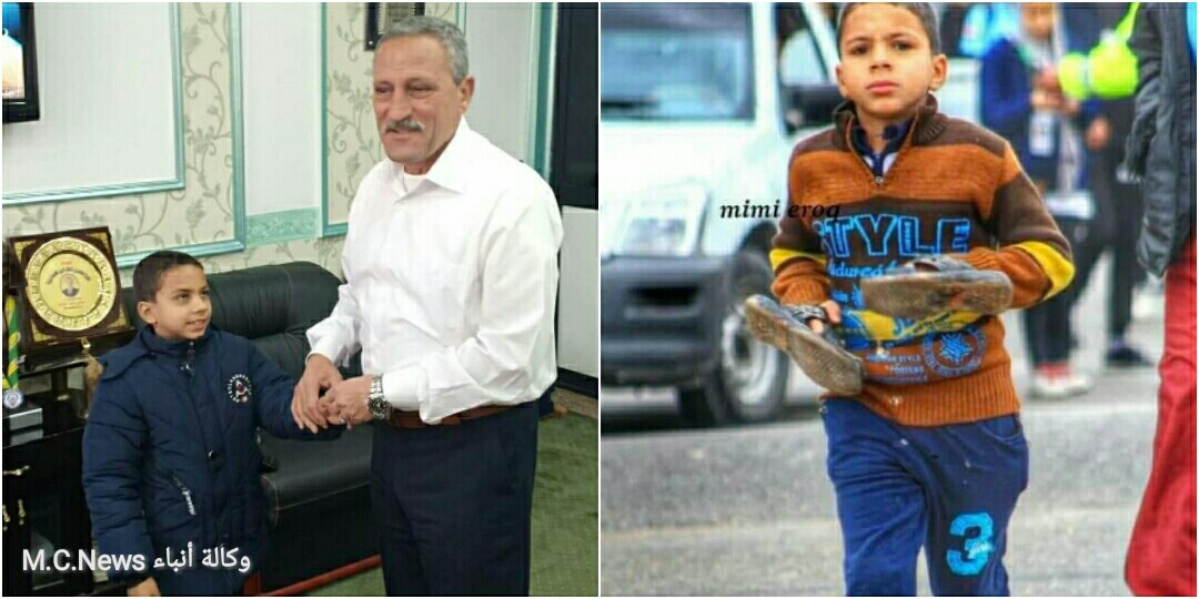 محافظ الإسماعيلية لحظة تكريم طفل مارثون زايد