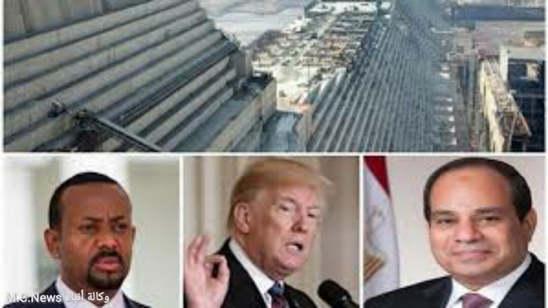 الرئيس السيسي وترامب وأبي أحمد ومشكلة سد النهضة (تعبيرية)