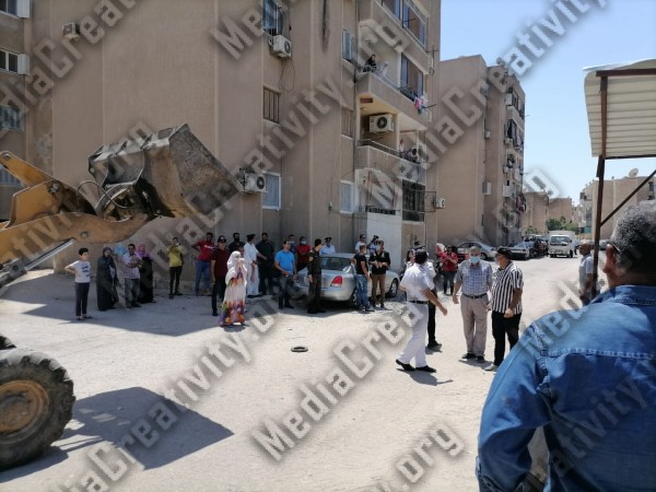 حملة إزالة تعديات على اراضي الدولة بحي ثالث الإسماعيلية