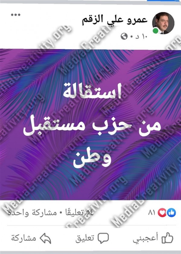 استقالات فى حزب مستقبل وطن