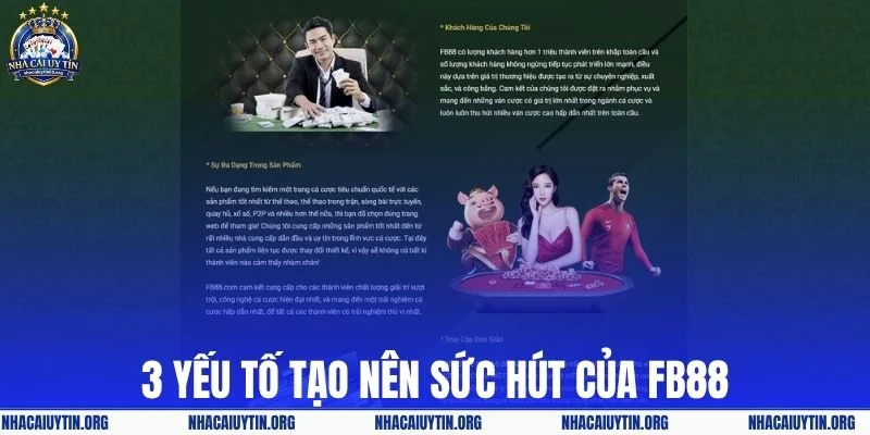3 yếu tố tạo nên sức hút của FB88